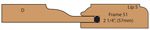 Allstyle Cabinet Doors: Cutaway of Eglinton Cabinet Door S100-51-57mm-D-5